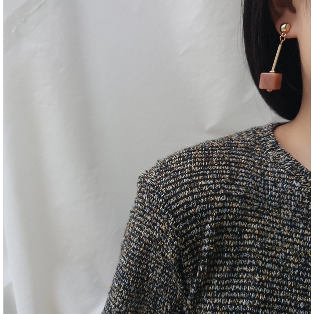 LAST Stylish Cube Drop Marble Earrings - Picture 8 of 8
